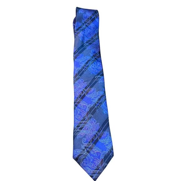 Ermenegildo Zegna Other - Ermenegildo Zegna Men's Blue 100% Silk Striped Print Neck Tie